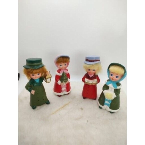 Napcoware collectable Carolers w/ Hair Figurines 7974 Japan Set Of 4 - Picture 5 of 15